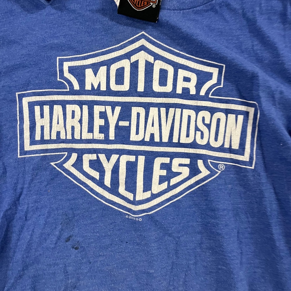 Harley-Davidson T-Shirt Womens 2XL Blue Graphic Lake of the Ozarks Osage USA